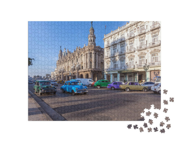 Puzzle 1000 Teile „Altstadt Havanna: Großes Theater, Kuba“