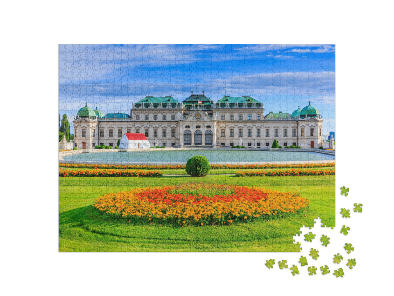 Puzzle 1000 Teile „Oberes Schloss Belvedere und Garten, Wien, Österreich“