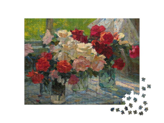 Puzzle 1000 Teile „Stillleben mit Blumensträuße in Vasen “