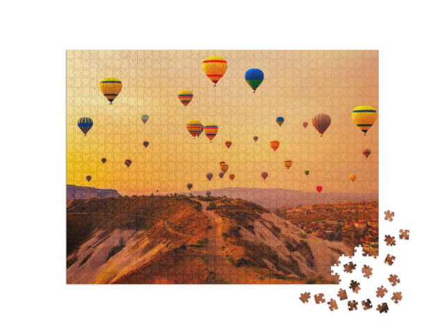 Puzzle 1000 Teile „Heißluftballons über der Türkei“