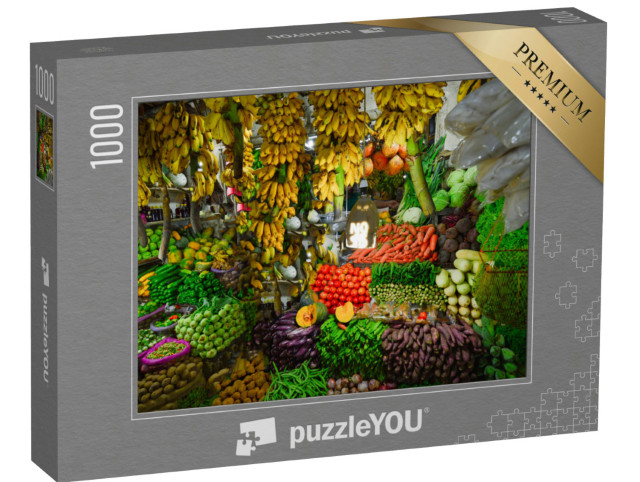 Puzzle 1000 Teile „Frisches Obst und Gemüse in Nurwara Eliya, Sri Lanka“