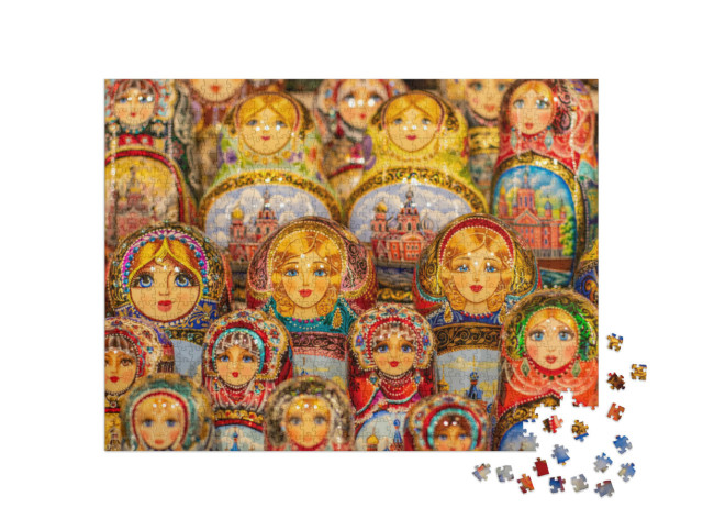 Puzzle 1000 Teile „Matroschka-Puppen, Russland“