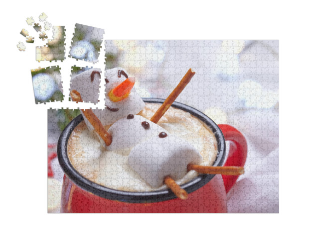 Puzzle „Marshmallow Schneemann im Kakao“ | SMART SORTED® 1000 Teile