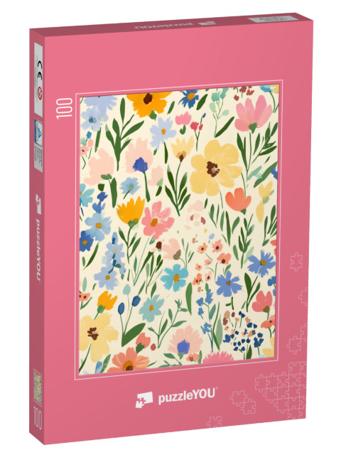 Puzzle 100 Teile „Blumenmeer“