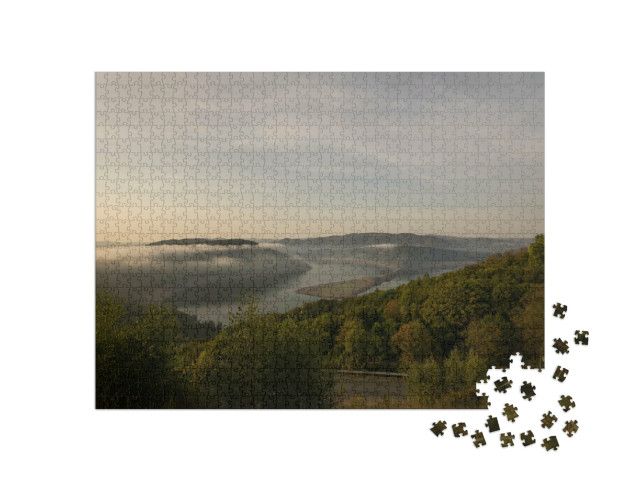 Puzzle 1000 Teile „Blick auf den Edersee im Sommer“
