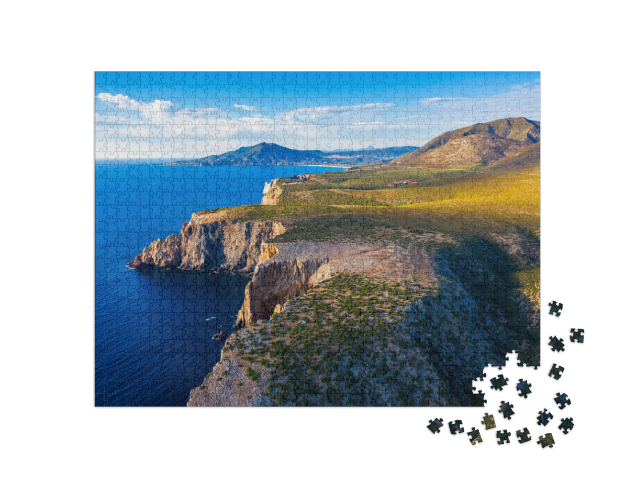 Puzzle 1000 Teile „Insel Sardinien, westliche zerklüftete Mittelmeerküste, Italien“
