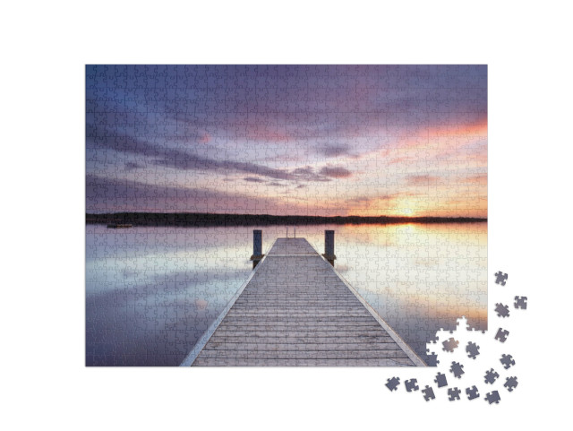 Puzzle 1000 Teile „Magischer Ort am See“