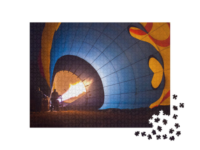 Puzzle 1000 Teile „Vorbereitung eines Heißluftballons vor dem Start“