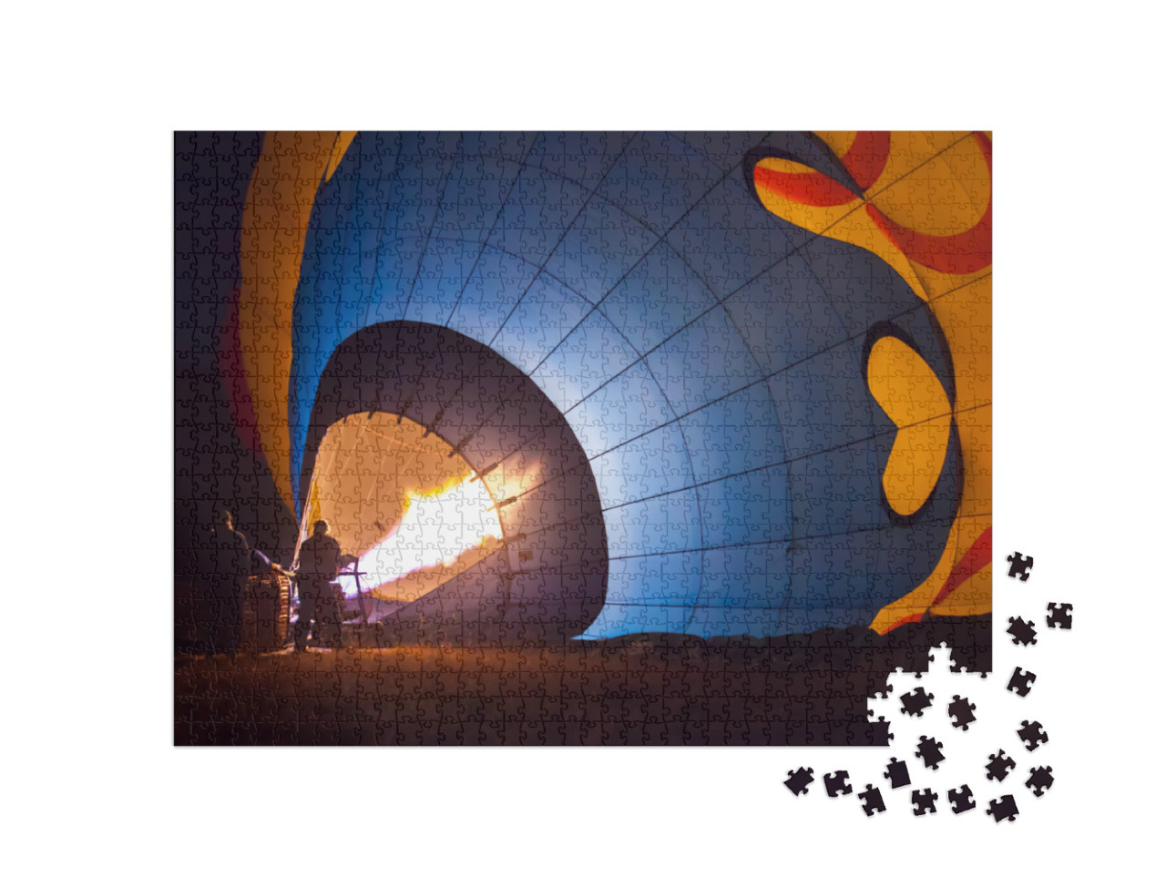 Puzzle 1000 Teile „Vorbereitung eines Heißluftballons vor dem Start“