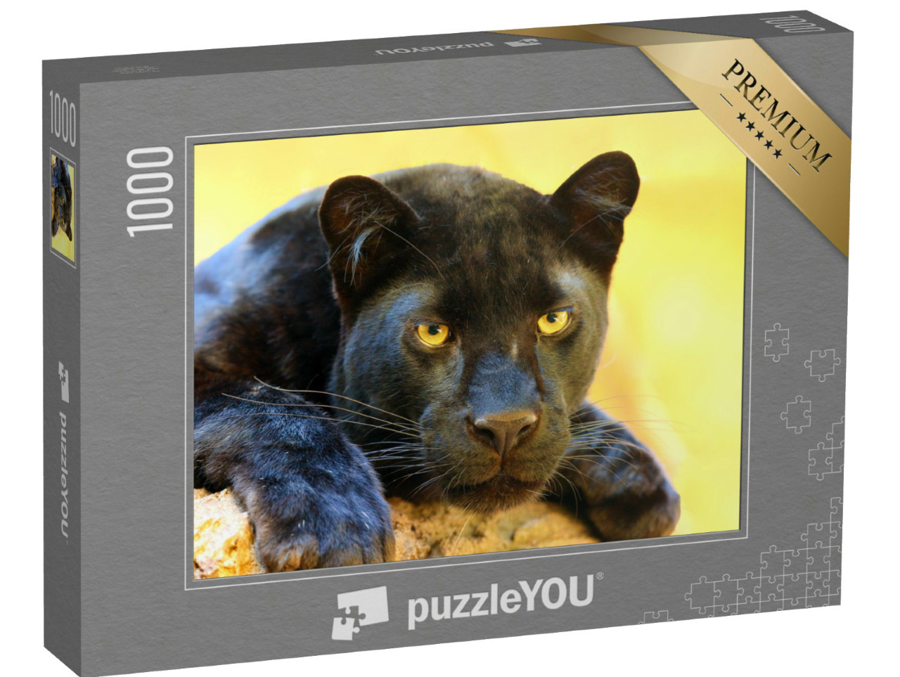 Puzzle 1000 Teile „Der Leopard, auch als schwarze Panther bezeichnet“
