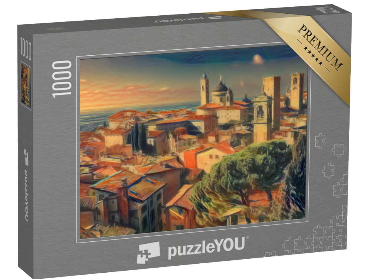 Puzzle 1000 Teile „im Stil von Edvard Munch, Der Schrei - Bergamo, Lombardei, Italien - Puzzle-Kollektion Künstler & Gemälde“