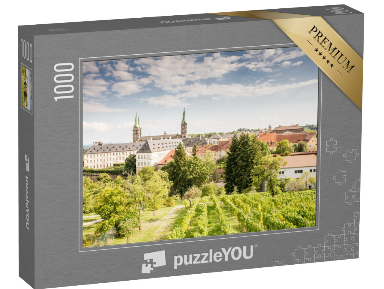 Puzzle 1000 Teile „Weinberg in der Nähe des Doms von Bamberg, Deutschland“