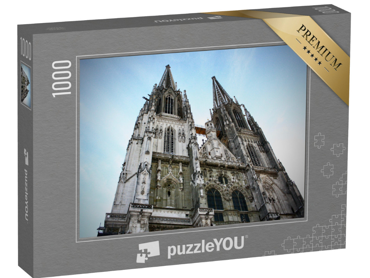 Puzzle 1000 Teile „Fassade des Regensburger Doms, Regensburg, Deutschland“