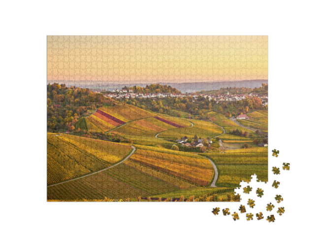 Puzzle 1000 Teile „Weinberge in Stuttgart, Deutschland“