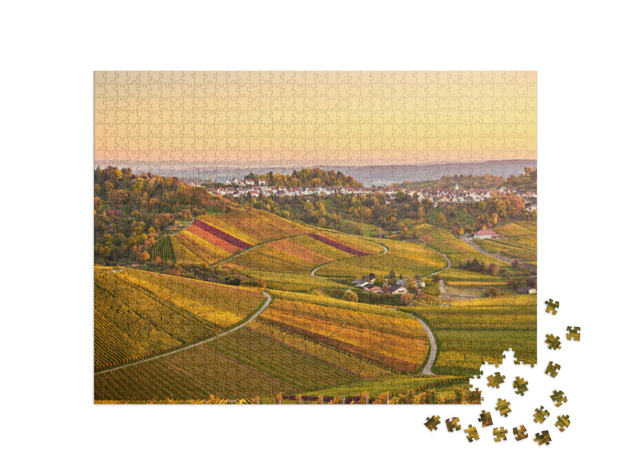 Puzzle 1000 Teile „Weinberge in Stuttgart, Deutschland“