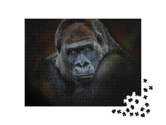 Puzzle 1000 Teile „Porträt eines Gorillas“