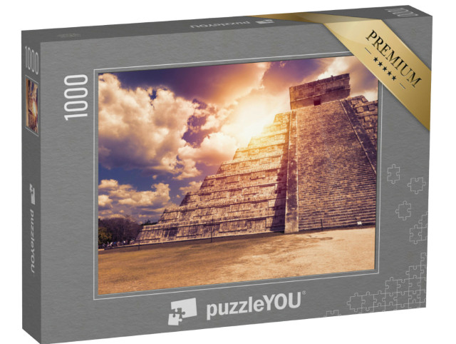 Puzzle 1000 Teile „Der Kukulkan-Tempel von Chichén Itzá, Maya-Pyramide in Yucatan, Mexiko“