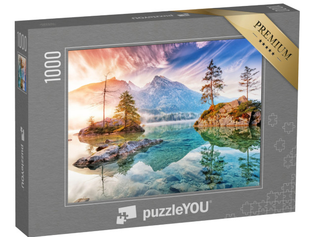 Puzzle 1000 Teile „Hintersee im Nationalpark Ramsau, Deutschland“