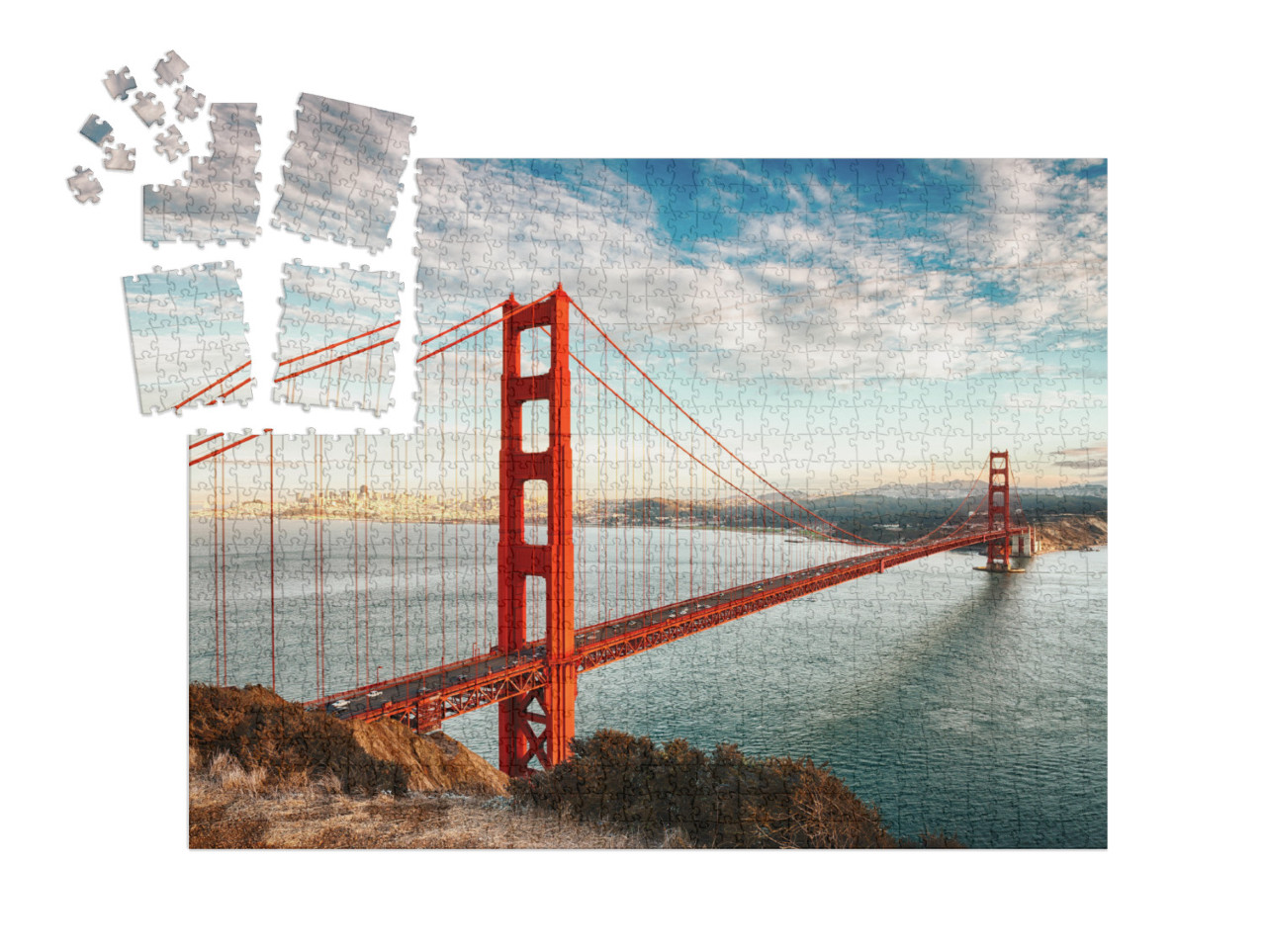 Puzzle „Golden Gate Bridge, San Francisco, USA“ | SMART SORTED® 1000 Teile