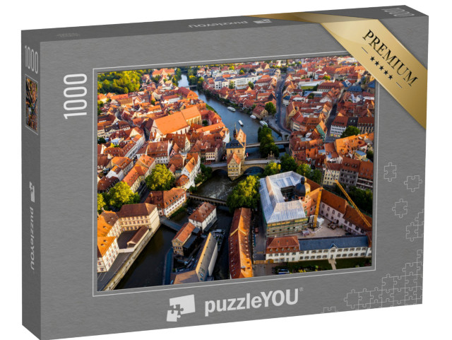 Puzzle 1000 Teile „Altes Rathaus an der Regnitz, Bamberg, Deutschland“