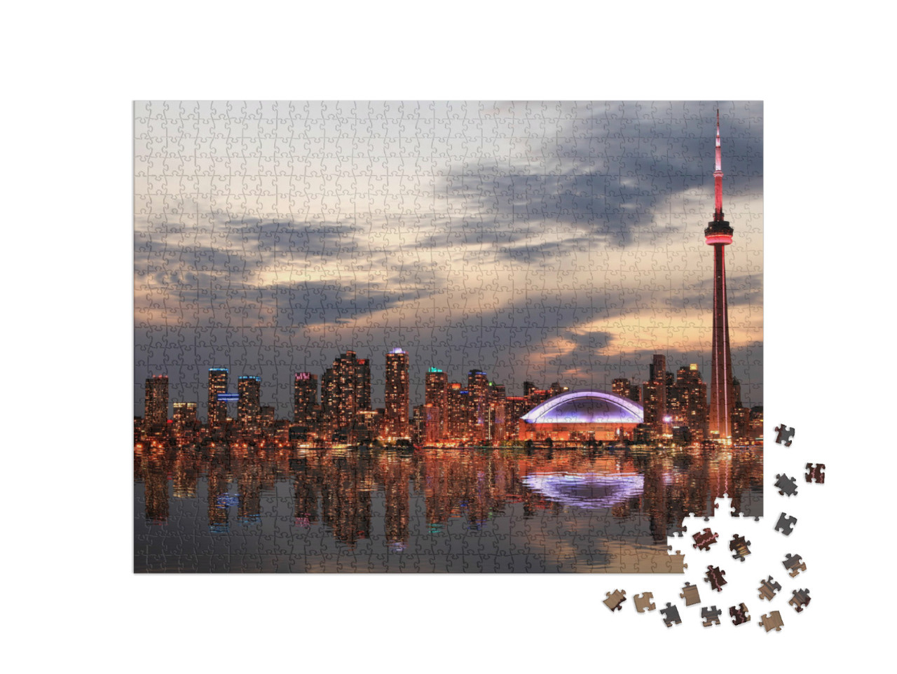 Puzzle 1000 Teile „Sonnenuntergang in Toronto, Ontario, Kanada“