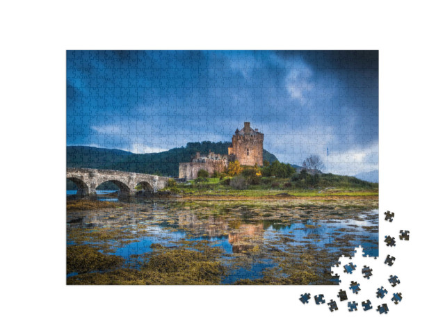 Puzzle 1000 Teile „Mystisches Eilean Donan Castle, Schottland“