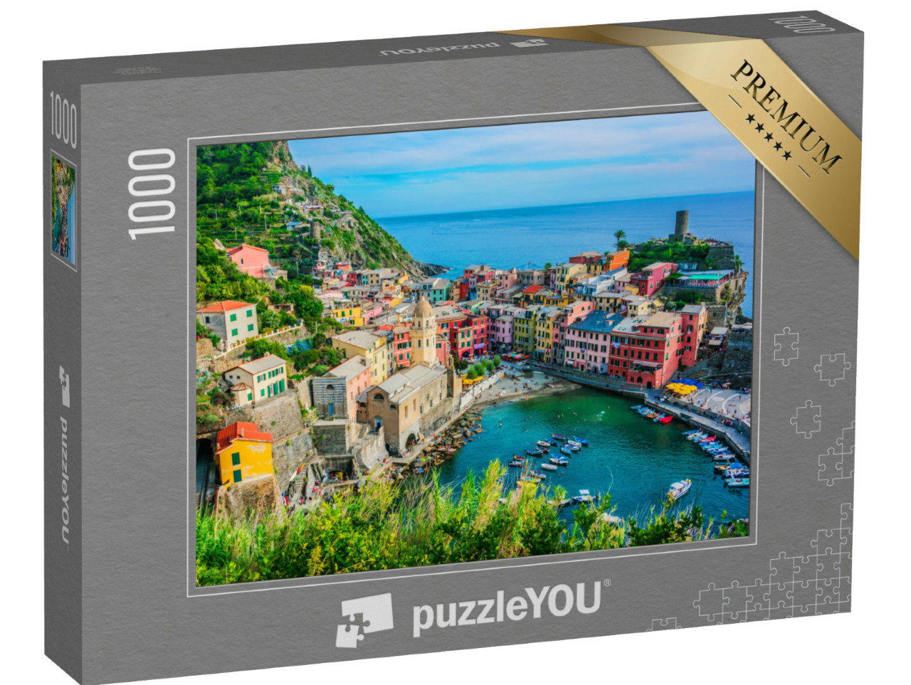 Puzzle 1000 Teile „Malerisches Städtchen Vernazza, Cinque Terre, Ligurien, Italien“