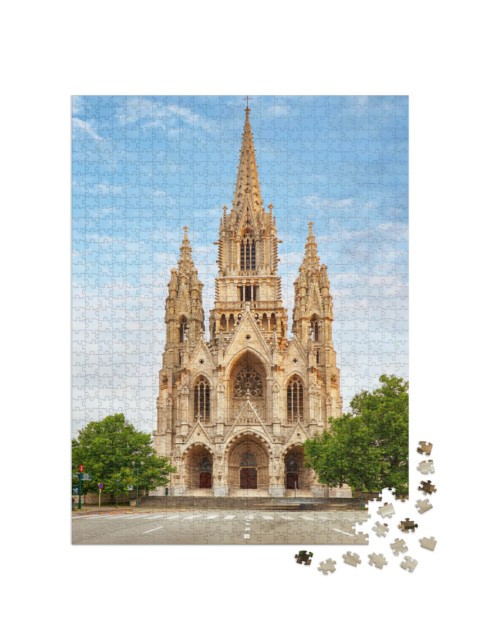 Puzzle 1000 Teile „Kathedrale Notre Dame du Sablon, Brüssel, Belgien“