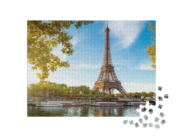 Puzzle 1000 Teile „Eiffelturm und Saine, Paris“