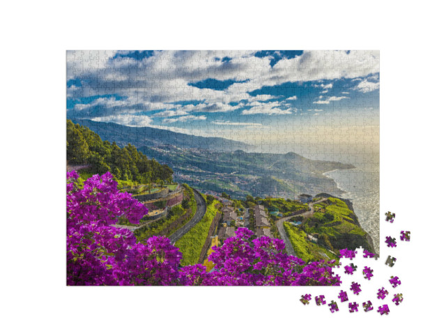 Puzzle 1000 Teile „Luftaufnahme vom höchsten Punkt: Cabo Girao, Insel Madeira, Portugal“