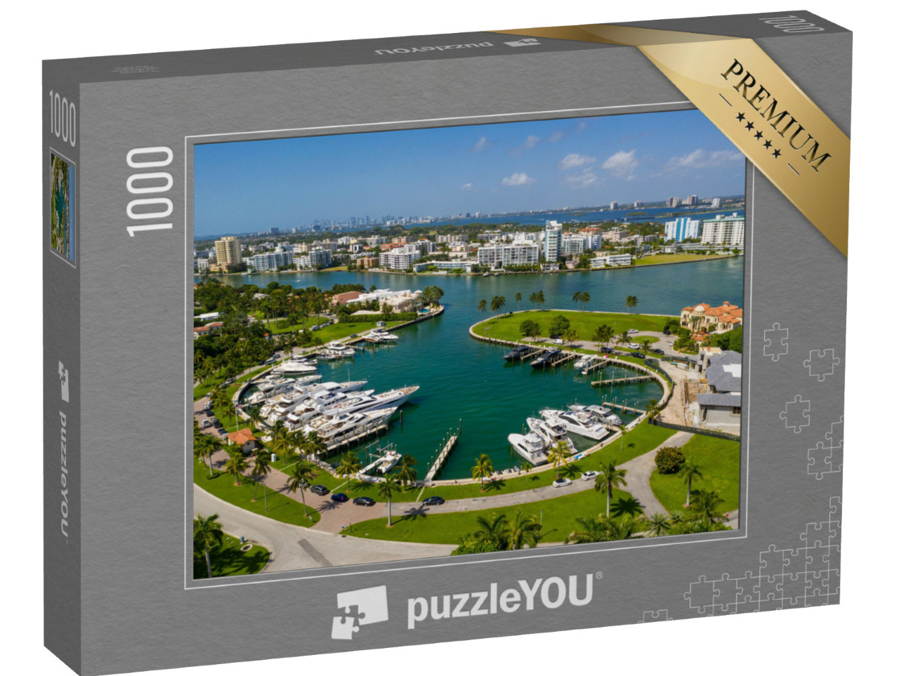 Puzzle 1000 Teile „Bal Harbour Yachthafen, Miami Beach, Florida“