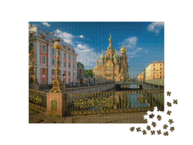 Puzzle 1000 Teile „Kirche der Auferstehung, Sankt Petersburg, Russland“