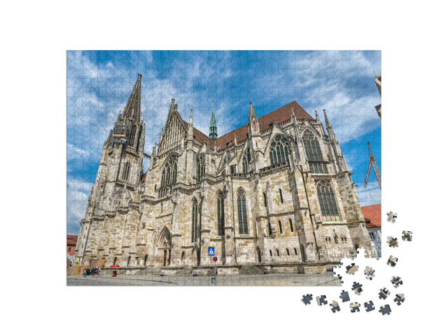 Puzzle 1000 Teile „Der Dom St. Peter zu Regensburg, Bayern, Deutschland“