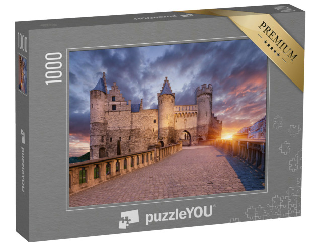 Puzzle 1000 Teile „Monumentales Schloss in Antwerpen, Belgien“