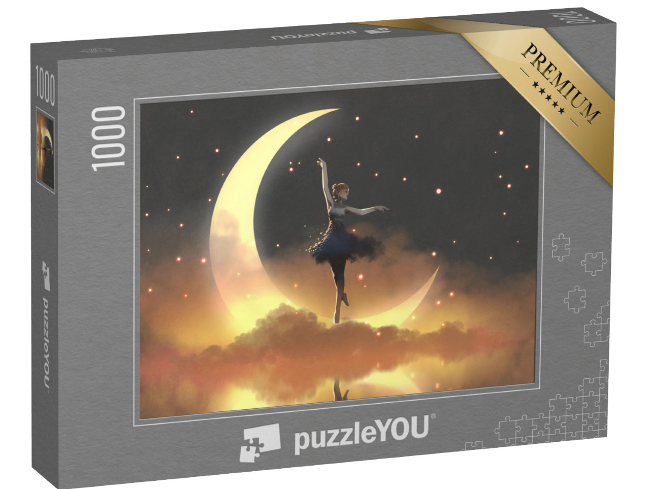 Puzzle 1000 Teile „Glühwürmchen und Ballerina tanzen im Mondschein“