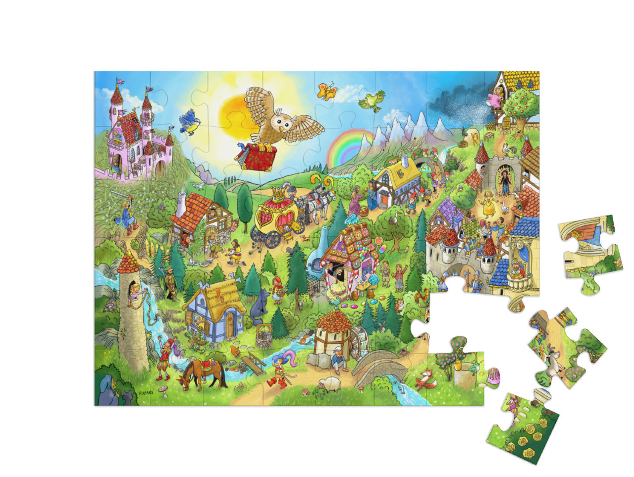 Puzzle 48 Teile „Grimms Märchenwelt“