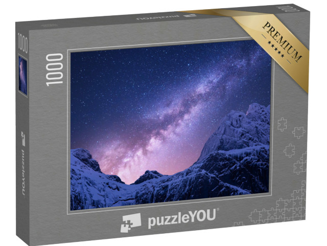 Puzzle 1000 Teile „Milchstraße über verschneiten Bergen des Himalaya, Nepal “