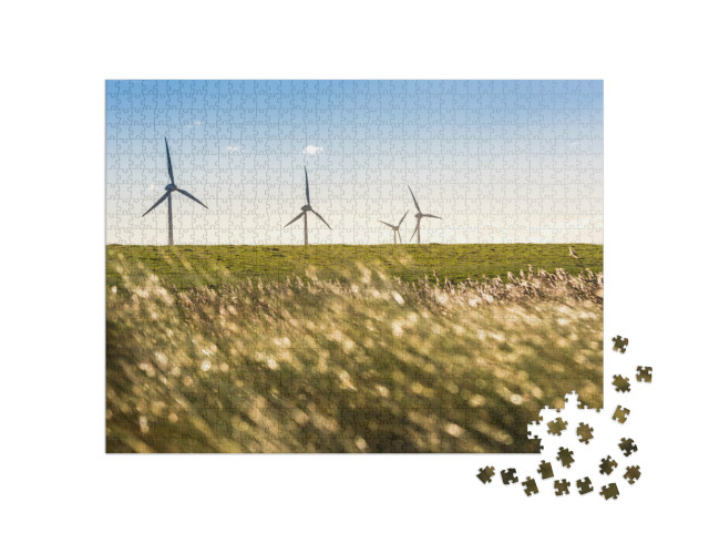Puzzle 1000 Teile „Windräder an der Küste der Ostseeinsel Fehmarn“
