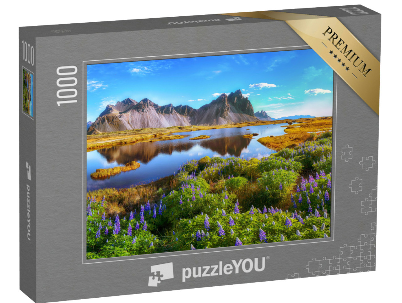 Puzzle 1000 Teile „Malerisch-wild: Stokksnes-Kap, Vestrahorn, Island“