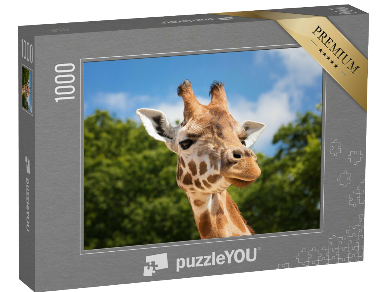 Puzzle 1000 Teile „Neugierige Giraffe“