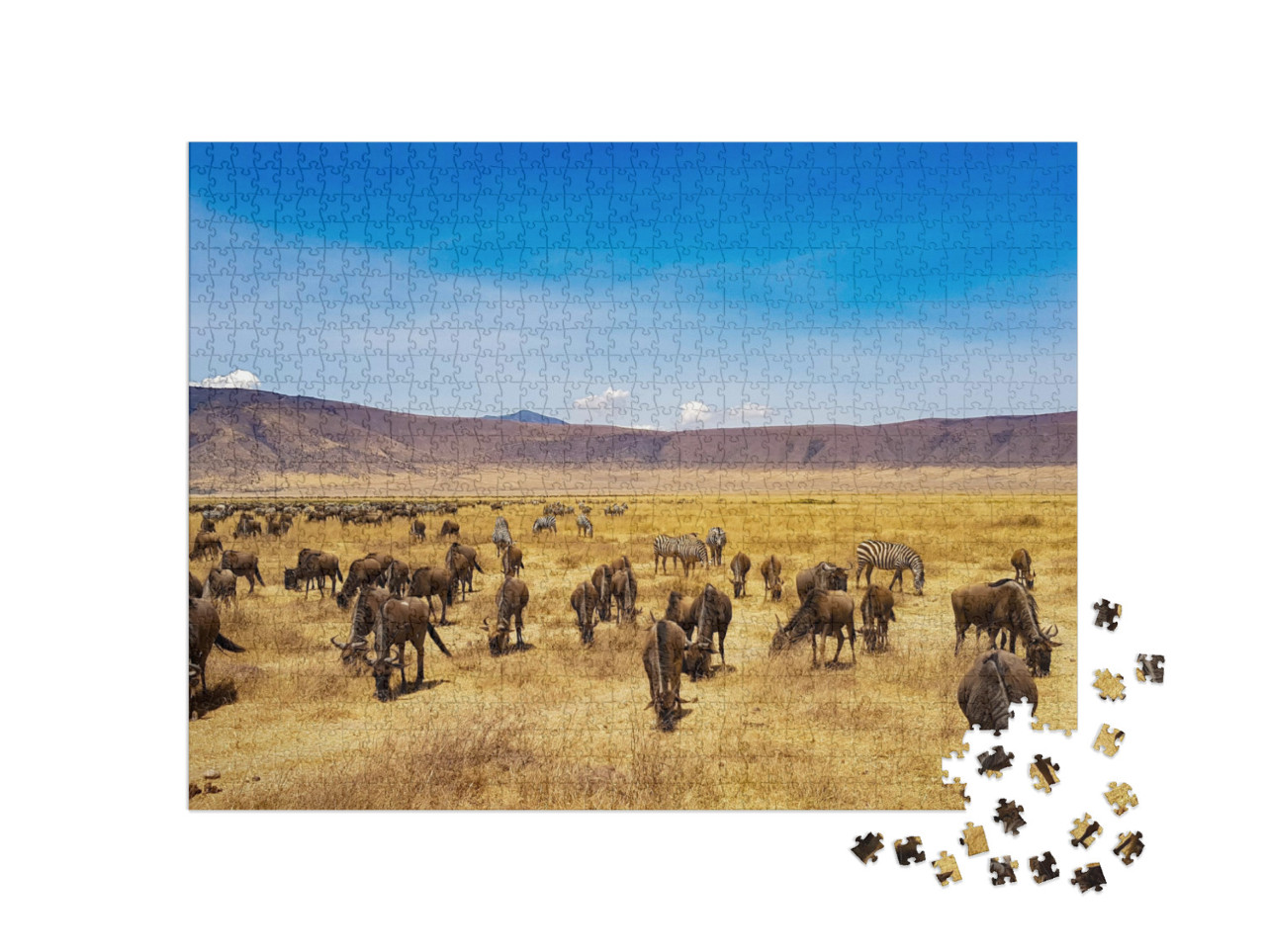 Puzzle 1000 Teile „Tansania Afrika Ngorongoro“