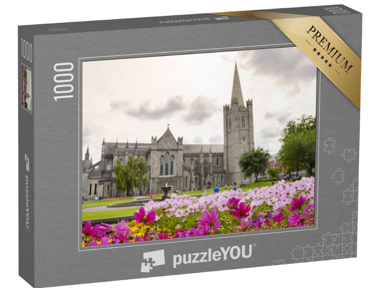 Puzzle 1000 Teile „Wunderschöner Garten der St. Patrick Kathedrale, Dublin, Irland“