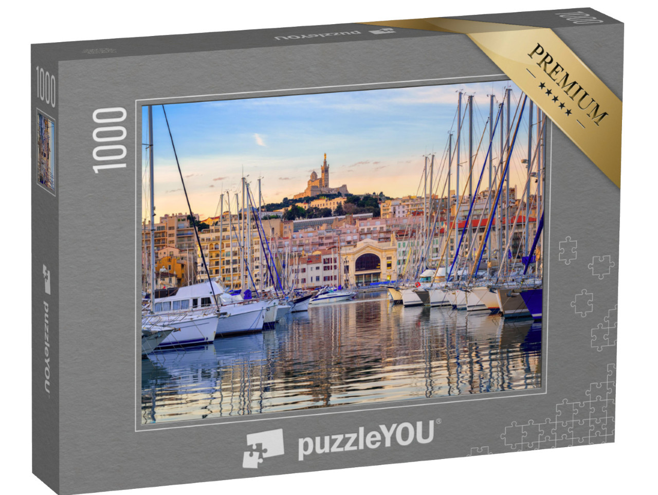 Puzzle 1000 Teile „Yachten im Wasser vor Marseille, Frankreich“