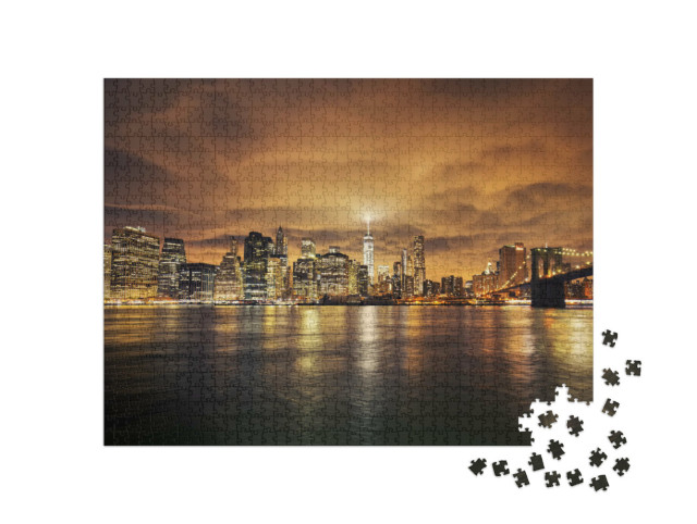 Puzzle 1000 Teile „Manhattan bei Sonnenuntergang, New York City“