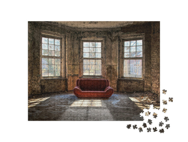 Puzzle 1000 Teile „Altes verlassenes Zimmer“