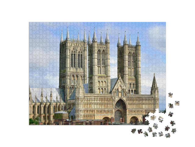 Puzzle 1000 Teile „Kathedrale von Lincoln in England“