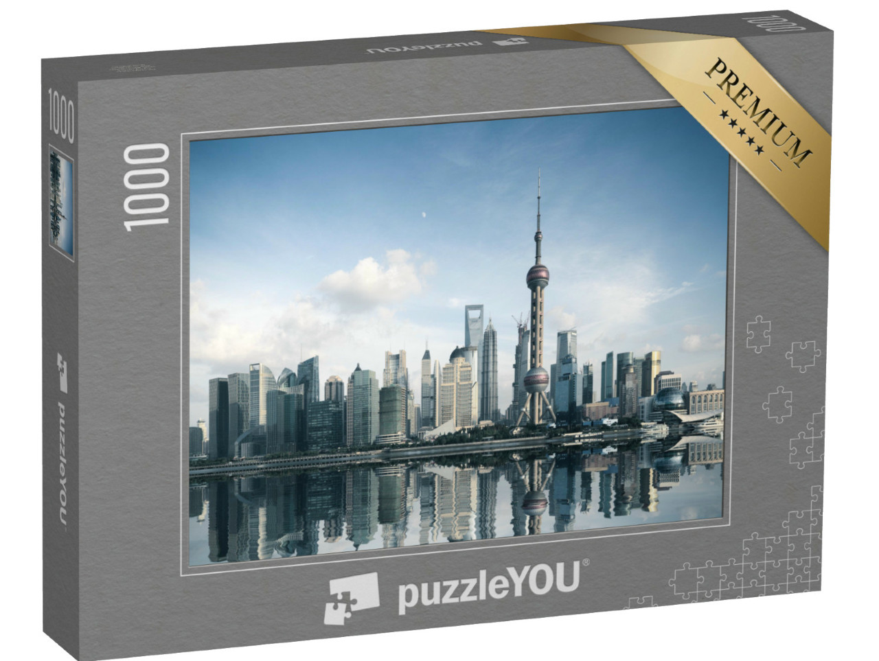 Puzzle 1000 Teile „Skyline von Shanghai in China“