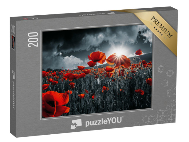Puzzle 200 Teile „Rote Mohnblumen“