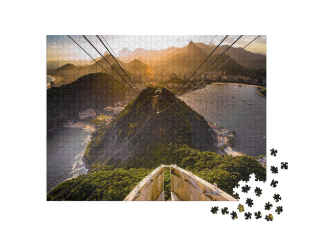 Puzzle 1000 Teile „Seilbahn auf den Zuckerhut, Rio De Janeiro, Brasilien“