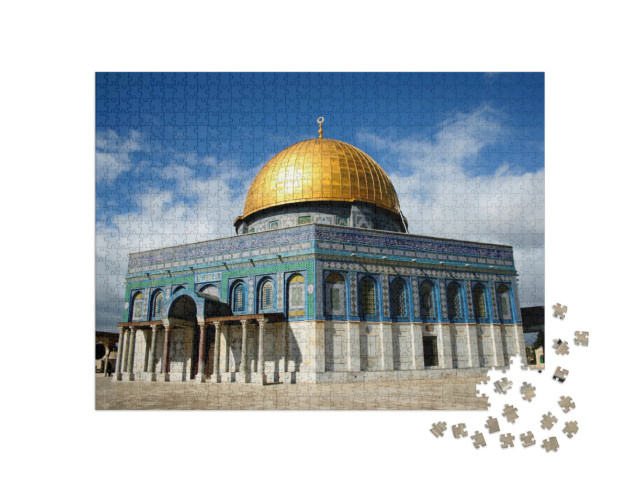 Puzzle 1000 Teile „Beeindruckende Felsendom-Moschee in Jerusalem“